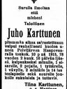 Record image of Juho Jaakonpoika Karttunen