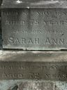 Record image of Sarah Ann Dowse (born Fairfax)
