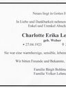 Record image of Charlotte Erika Lehmann (geb. Weber)