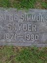 Record image of Hattie May Simmons Snyder (born Cowell)