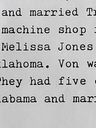 Record image of Melissa Worthen (born Jones)