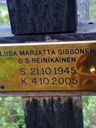 Record image of Liisa Marjatta Sissonen (born Reinikainen)