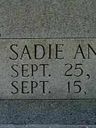 Record image of Sadie Ann Jones (born Cook)
