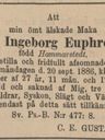 Record image of Anna Ingeborg Euphrosyne Gustafsson (born Hammarstedt)