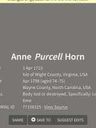 Record image of Ann Horn (born Purcell)
