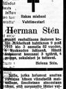 Record image of Herman Hermaninpoika Stén