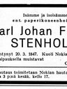 Record image of Karl Johan Fredric Aataminpoika "Juho Fredrik" Stenholm