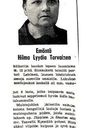 Record image of Hilma Lydia Mattsdotter "Hilma Tarvainen" Tarvainen (born Kantola)