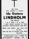 Record image of Ida Custafva Lindholm (o.s. Eklund)