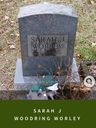 Record image of Sarah Jane Worley (born Woodring)