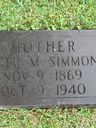 Record image of Hattie Margaret Simmons (born Allen)