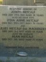 Record image of Lydia Annie Metcalf (born Reid)