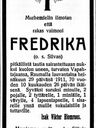 Record image of Fredrika Isaksdotter Blomros (born Silvan)