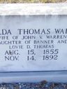 Record image of Matilda Elizabeth Warren (born Thomas)