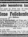 Record image of Helena Feilchenfeld (born Cohen)