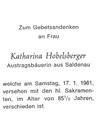 Record image of Katharina Hobelsberger (born Ecker)