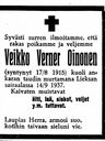Record image of Veikko Verneri Joosepinpoika Oinonen