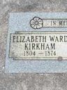 Record image of Elizabeth Ward Kirkham (born Ward)