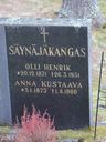 Record image of Anna Kustaava Säynäjäkangas (born Peltoniemi)
