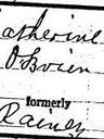 Record image of Catherine O'Brien (born Rainey)