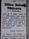 Record image of Brita Caisa Tikkanen (o.s. Kämäräinen)