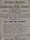 Record image of Katharina Huber (born Steger)