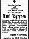 Record image of Matts Matinpoika Väyrynen