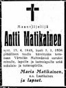 Record image of Antti Pekanpoika Matikainen
