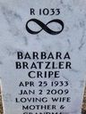 Record image of Barbara Cripe (born Bratzler)