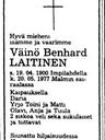 Record image of Wäinö Bernhard Laitinen