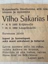 Record image of Vilho Sakarias Kustaanpoika Lehto
