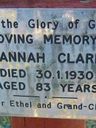 Record image of Hannah Clark (born Watson)