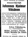 Record image of Johannes Hjalmar Jaakonpoika Väisänen