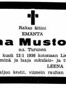 Record image of Tiina Juhontytär Mustonen (born Turunen)