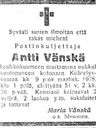 Record image of Antti Pekanpoika Vänskä