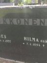 Record image of Hilma Kukkonen (born Könönen)