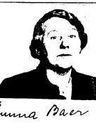 Record image of Emma Baer (born Schweizer)