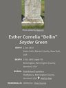 Record image of Esther Cornelia "Deilin" Green (born Snyder)