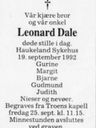 Record image of Leonard Larsen Dale