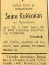 Record image of Saara Staffansdr. Kukkonen (o.s. Tanskanen)