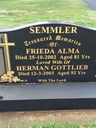 Record image of Freda Alma Semmler (född Hermann)
