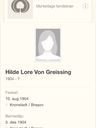 Record image of Hilde Lore Schmidt (born von Greissing)