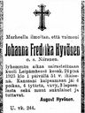 Record image of Johanna Reetriika Niilontytär Hyvönen (o.s. Niiranen)