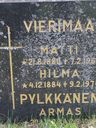 Record image of Hilma Otontytär Vierimaa (born Varis)