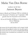 Record image of Maria Theresia Beyens (born Van Den Borne)