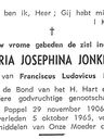 Record image of Maria Josephina "Fien" Daemen (née Jonkers)