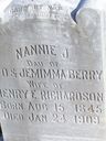 Record image of Nancy Jane 'Nannie' Richardson (born Berry)