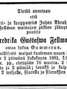 Record image of Gustava Fredrika Jakobsdotter Gummerus