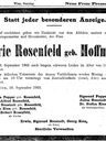 Record image of Marie Rosenfeld (geb. Hoffmann)