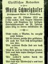 Record image of Maria Schweighofer (born Staudinger)
